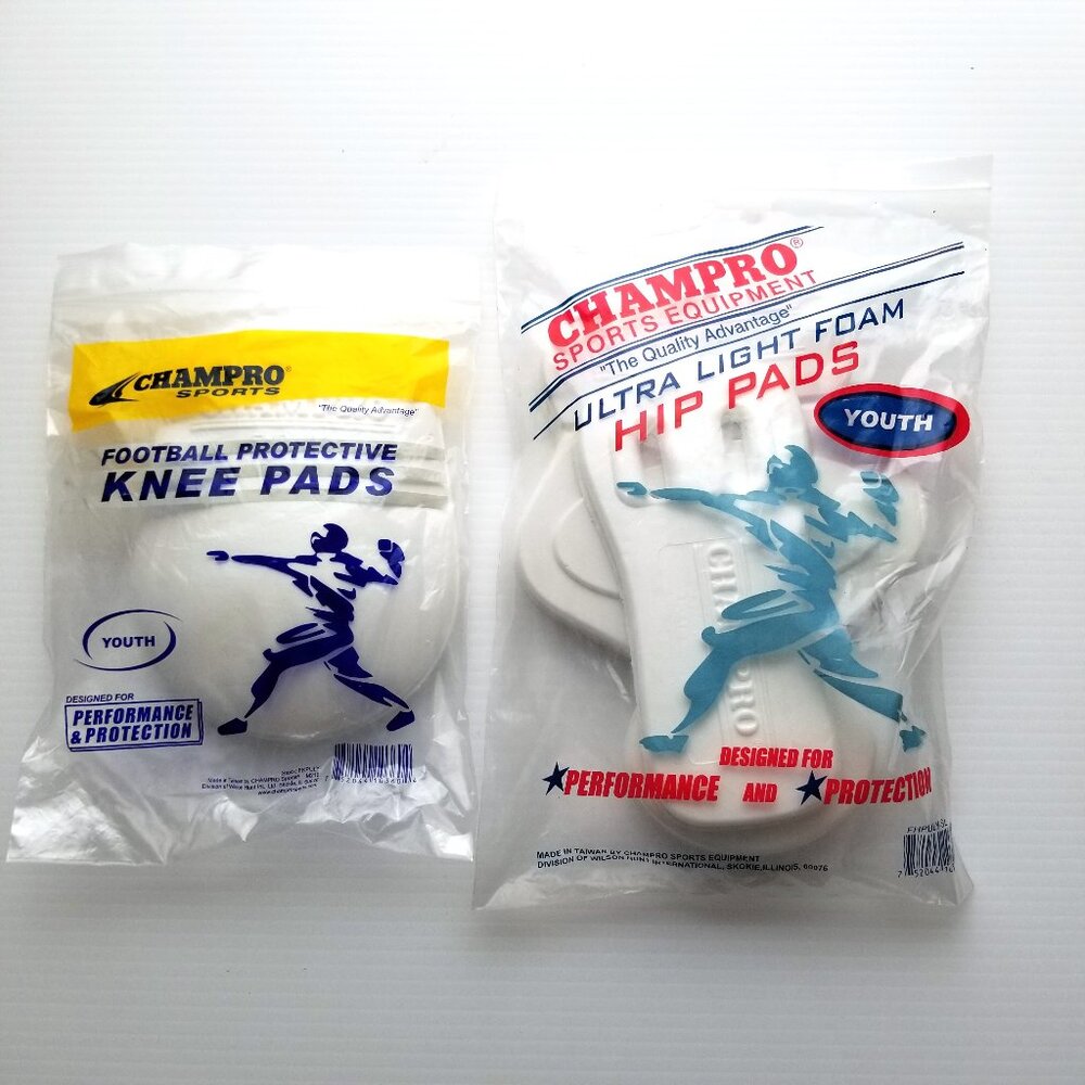 Champro Youth Football Knee Hip Pads 4 Piece Set NEW Ultra Light